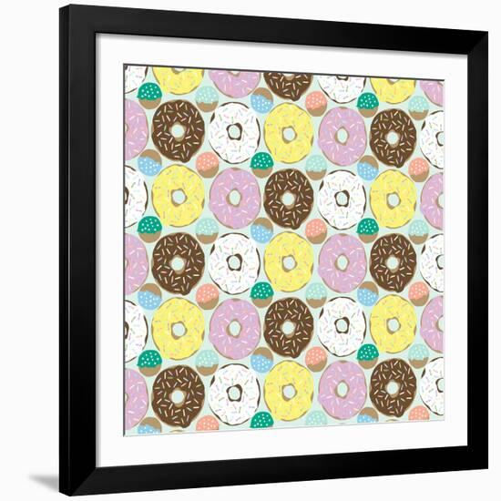 Doughnuts-Joanne Paynter Design-Framed Giclee Print