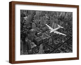 Douglas 4 Flying over Manhattan-Margaret Bourke-White-Framed Photographic Print