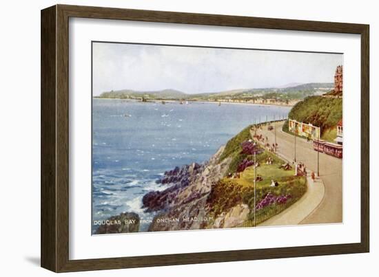 Douglas Bay from Onchan Head, Isle of Man, C1930S-C1940S-Valentine & Sons-Framed Giclee Print