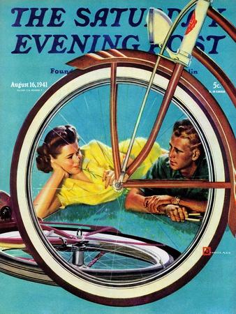 "Bicycle Ride," Saturday Evening Post Cover, August 16, 1941