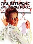 "Girl at Bat," Saturday Evening Post Cover, August 10, 1940-Douglas Crockwell-Giclee Print