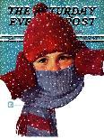 "Bundled Up," Saturday Evening Post Cover, Jan/Feb 98-Douglas Crockwell-Framed Giclee Print