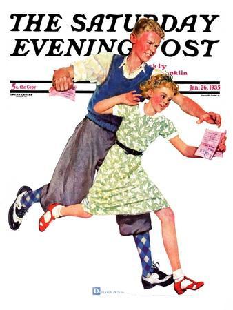"Love Letter," Saturday Evening Post Cover, January 26, 1935