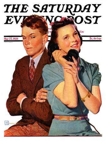 "Phone Call from Another Suitor," Saturday Evening Post Cover, May 27, 1939