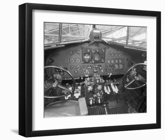 Douglas DC-2 Cockpit-null-Framed Art Print