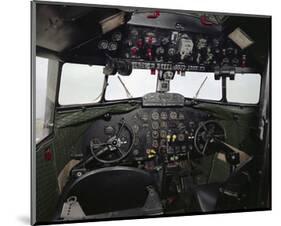 Douglas DC-2 Transporter Cockpit-null-Mounted Art Print