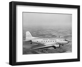 Douglas Dc-3 Plane in Flight-null-Framed Photographic Print