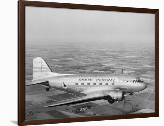 Douglas Dc-3 Plane in Flight-null-Framed Photographic Print