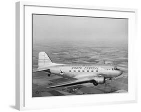 Douglas Dc-3 Plane in Flight-null-Framed Photographic Print