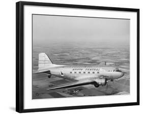 Douglas Dc-3 Plane in Flight-null-Framed Photographic Print