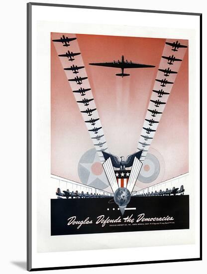 Douglas Defends Democracies-null-Mounted Art Print