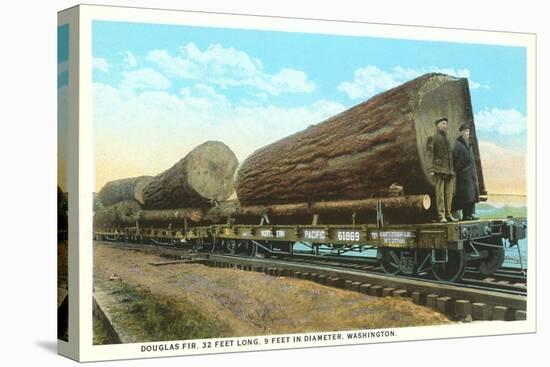 Douglas Fir Logs on Flatbeds, Washington-null-Stretched Canvas