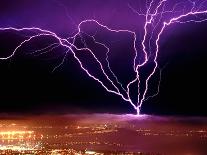 Lightning over San Francisco-Douglas Keister-Laminated Photographic Print