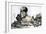 Douglas Macarthur with D-Day Landing Scenes-Graham Coton-Framed Giclee Print