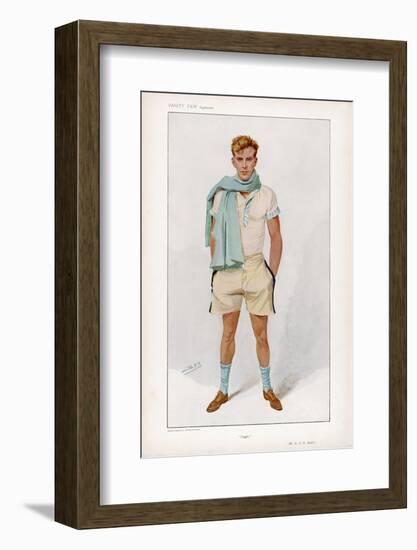 Douglas Stuart Dressed for Sport in Short Sleeved Vest with Pale Blue Trim and Flannel Shorts-Spy (Leslie M. Ward)-Framed Photographic Print