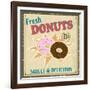 Dounuts Vintage Poster-radubalint-Framed Art Print