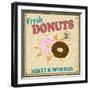 Dounuts Vintage Poster-radubalint-Framed Art Print