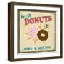 Dounuts Vintage Poster-radubalint-Framed Art Print