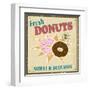 Dounuts Vintage Poster-radubalint-Framed Art Print