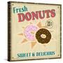 Dounuts Vintage Poster-radubalint-Stretched Canvas