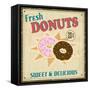 Dounuts Vintage Poster-radubalint-Framed Stretched Canvas