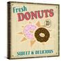 Dounuts Vintage Poster-radubalint-Stretched Canvas