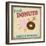 Dounuts Vintage Poster-radubalint-Framed Premium Giclee Print