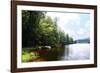 Douthat Lake V-Alan Hausenflock-Framed Photographic Print