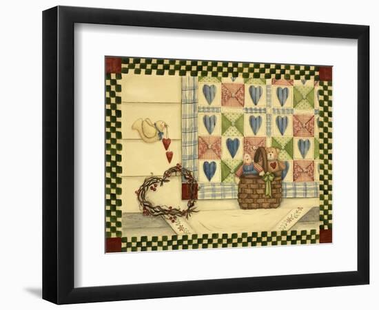 Dove and Quilt-Debbie McMaster-Framed Giclee Print