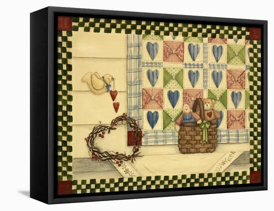 Dove and Quilt-Debbie McMaster-Framed Stretched Canvas