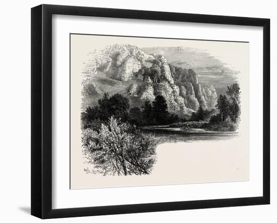 Dove Dale, the Dales of Derbyshire, Country, UK, 19th Century-null-Framed Giclee Print