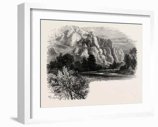 Dove Dale, the Dales of Derbyshire, Country, UK, 19th Century-null-Framed Giclee Print