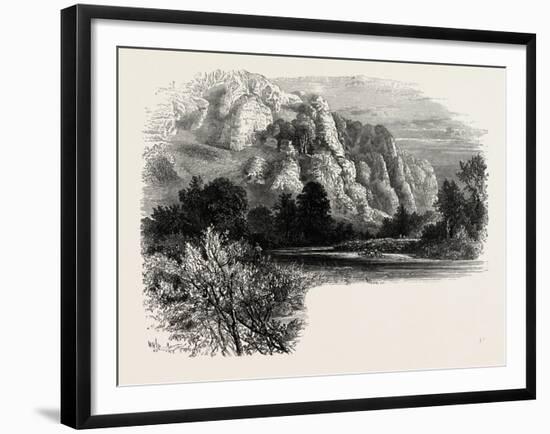 Dove Dale, the Dales of Derbyshire, Country, UK, 19th Century-null-Framed Giclee Print