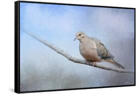 Dove in the Snow-Jai Johnson-Framed Stretched Canvas