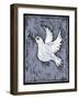 Dove of Peace, 2018 (Linocut)-Faisal Khouja-Framed Giclee Print