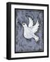 Dove of Peace, 2018 (Linocut)-Faisal Khouja-Framed Giclee Print