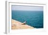 Dove on Wall by Sea-Felipe Rodriguez-Framed Photographic Print