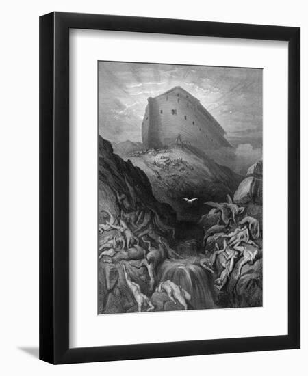 Dove Sent Forth from the Ark-Gustave Doré-Framed Giclee Print