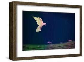 Dove wishing-Claire Westwood-Framed Art Print
