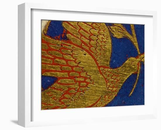 Dove with Olive Leaf, from the Panel Noah's Ark of the Verdun Altar-Nicholas of Verdun-Framed Giclee Print