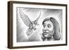 Dove woman-Ben Heine-Framed Giclee Print