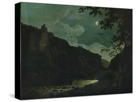 'Dovedale by Moonlight', 1784-Joseph Wright of Derby-Stretched Canvas