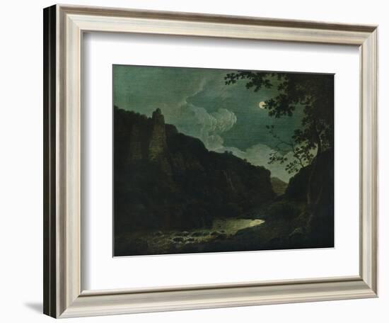 'Dovedale by Moonlight', 1784-Joseph Wright of Derby-Framed Giclee Print