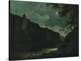 'Dovedale by Moonlight', 1784-Joseph Wright of Derby-Stretched Canvas