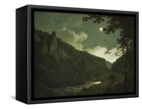Dovedale by Moonlight, C.1784-85-Joseph Wright of Derby-Framed Stretched Canvas