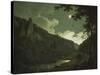 Dovedale by Moonlight, C.1784-85-Joseph Wright of Derby-Stretched Canvas