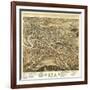 Dover, New Hampshire - Panoramic Map-Lantern Press-Framed Art Print