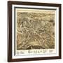 Dover, New Hampshire - Panoramic Map-Lantern Press-Framed Art Print