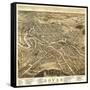 Dover, New Hampshire - Panoramic Map-Lantern Press-Framed Stretched Canvas