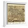 Dover, New Hampshire - Panoramic Map-Lantern Press-Framed Art Print